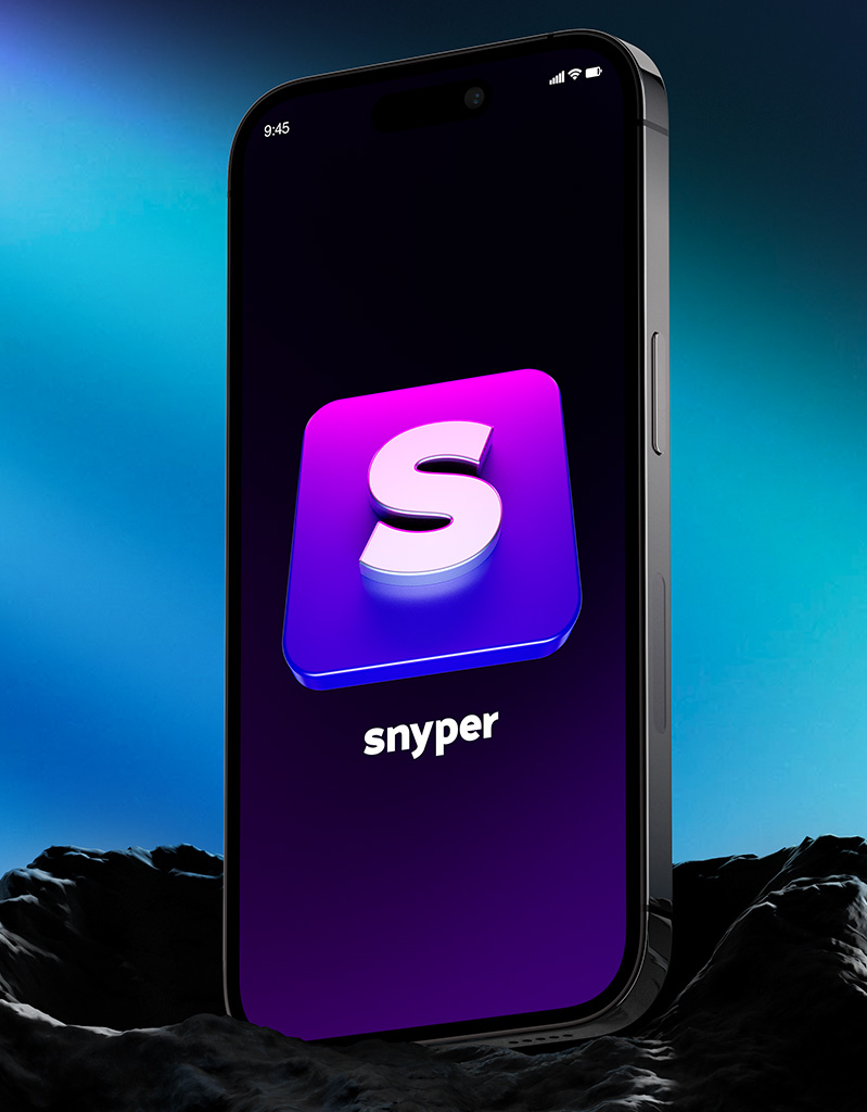 Maqueta de la pantalla de bienvenida de Snyper